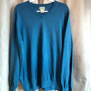 LL Bean Men’s XL Cotton Cashmere V-Neck Sweater